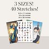ANIME STRETCHING POSTER -Digital Download- 40 Stretches! 3 Download Sizes! - Image 2